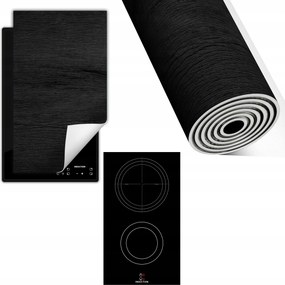 Indukciós Védőszőnyeg Konyhapult 30x52 fekete fa