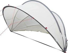 vidaXL Medence kupola Szürke és narancs 405 x 405 x 192 cm