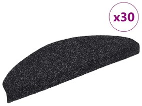 vidaXL 30 db fekete öntapadó lépcsőszőnyeg 65x21x4 cm