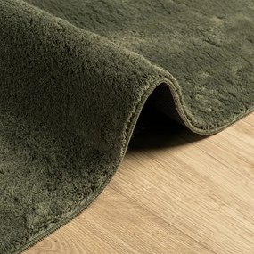 HUARTE erdőzöld rövid szálú puha és mosható szőnyeg 100x200 cm