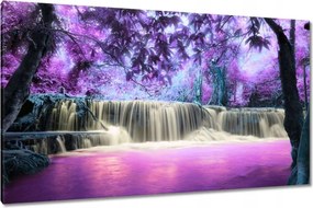 Vászonkép 120x70 Lila vízesés