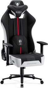 Gamer szék szövet fehér-fekete King Size: Diablo X-Player 2.0
