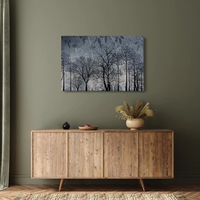 Kép - Fa sziluettek levelekkel (90x60 cm)