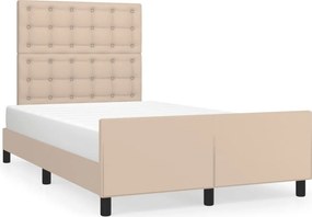 vidaXL ágykeret matrac nélkül cappuccino színű 120x190 cm műbőr