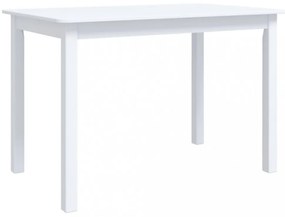 fehér tömör gumifa étkezőasztal 114 x 71 x 75 cm