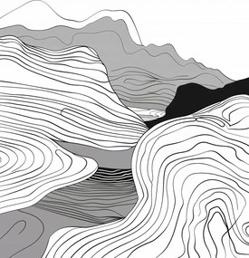 Poszter 39,5x55cm Geometrikus emelkedők