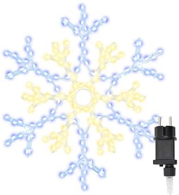 Karácsonyi Hópehely Meleg fehér 56 x 49 x 0.7 cm PVC