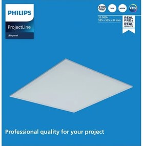 Philips PROJECTLINE LED panel 36W 230V 59,5x59,5 cm mennyezetbe építhető