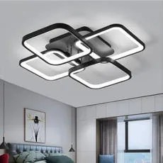 DOMENOLED 292 KWADRAT Modern LED Mennyezeti Lámpa Fekete LED IP20
