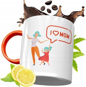 Narancssárga Bögre Anyák Napjára Ajándék fényképes nyomattal