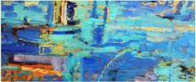 Kép - Absztrakt olajfestmény (120x50 cm)