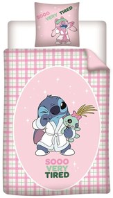 Disney Lilo és Stitch, A csillagkutya Very Tired ágyneműhuzat 140×200cm, 65×65 cm
