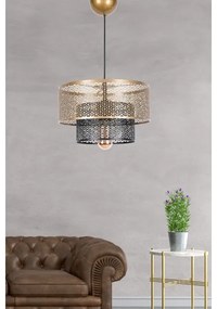 Csillár zsinóron 1xE27/40W/230V arany/fekete