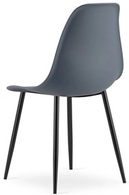 2 db pala szürke szék szett OSAKA fekete lábbal