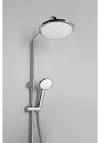 Aqualine - Csaptelepes zuhanyszett, fényes króm/fehér