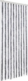 vidaXL szürke és fehér zsenília rovarfüggöny 90 x 220 cm