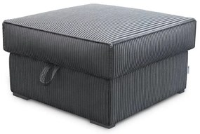 Szürke SMART COSARO tárolós puff, 65x65 cm