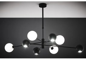 Jupiter 1998 - Csillár rúdon MOKA 4xGU10/10W/230V + 4xG9/10W/230V fekete/fehér