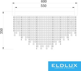 ELDLUX ELDILEN kristályüveg mennyezeti lámpa Ø600 E14×12
