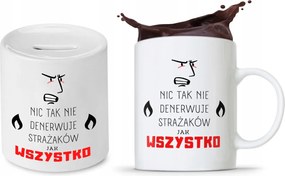 Tűzoltó Szett Ajándék Bögre Persely fényképes nyomtatással