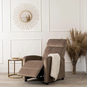 TV és Relaxfotel Bézs Bársony Kárpittal. DANNY