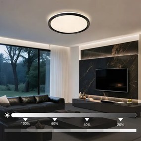 BRILAGI - dimmelhető LED mennyezeti lámpa RIVO LED/72W/230V 3000-6000K fekete Ø 50 cm + távirányító