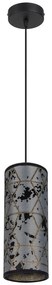 Csillár zsinóron AVALO 1xE27/60W/230V szürke/fekete