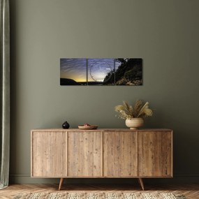 Kép - naplemente égbolt (órával) (90x30 cm)