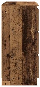 antik fa szerelt fa tálalószekrény 80x35x76 cm