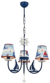 BOAT gyerek csillár 3xE14/40W/230V kék