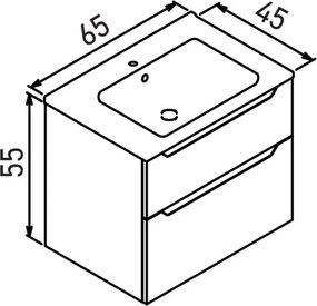 Messina mosdószekrény, 65 cm – TR785PNC1418