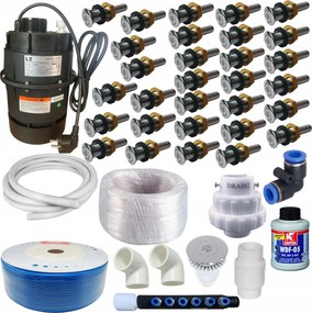 Aeromasszázs 900W 30 Fúvókás Légmasszázs Kádakhoz Jacuzzi Bali Kültéri Fürdőkhöz Szett