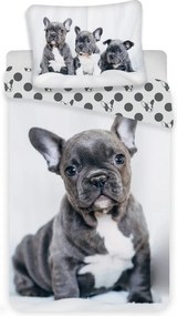 Kutyás French Bulldogs Black ágyneműhuzat 140×200cm, 70×90 cm
