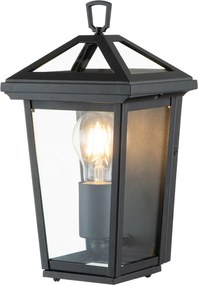 Quintiesse klasszikus vintage kültéri fali lámpa alford place fekete átlátszó elsqnalfordplace7smb IP44