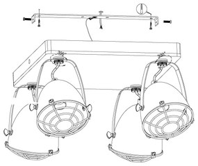 Eglo 49079 - Spotlámpa GATEBECK 4xE14/40W/230V
