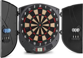 KLARFIT Dart, darts tábla, puha hegy, 26 játék, ajtó, hang