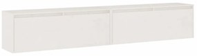 2 darab fehér tömör fenyőfa faliszekrény 100 x 30 x 35 cm