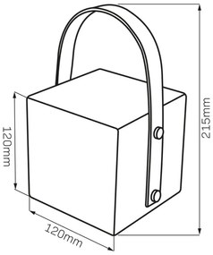 LED RGBW kültéri lámpa MAJORKA LED/0,5W/5V USB 1200 mAh IP44 fehér