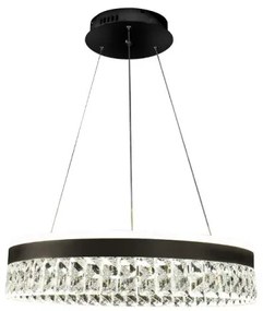 LED dimmelhető csillár zsinóron LED/90W/230V 3000-6500K fekete + távirányítás