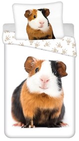 Fehér egyszemélyes pamut gyerek ágyneműhuzat 140x200 cm Guinea Pig – Jerry Fabrics