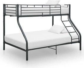 vidaXL fekete fém emeleteságy-keret 140 x 200 cm / 90 x 200 cm