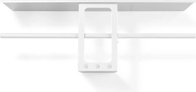 Fehér acél fali fogas polccal 100 cm Luno Small – Spinder Design