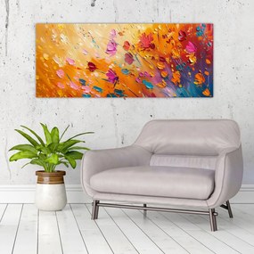 Kép - Színes virágok festése (120x50 cm)