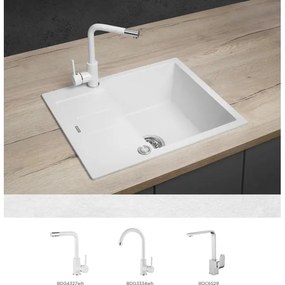 Concept DG05C45WH - CUBIS konyhai mosogató 50x62 cm gránit/fehér