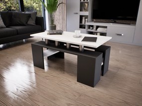 Cubara Dohányzóasztal (Antracit-Hófehér kőris) modern