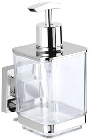 WENKO 22683100 - VACUUM-LOC QUADRO ED szappanadagoló, 7,5x16 cm, ezüst/fényes króm