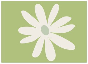 Üveg kép - Hippik, zöld virágok N⁰2 (70x50 cm)