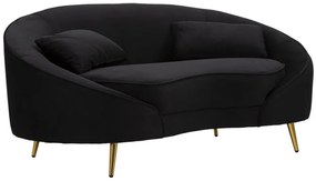 Kanapé 2 személyes oslo párnákkal fekete 148x84x68cm