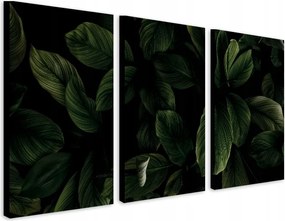 Elegáns képek a nappali hálószobájába Botanikus minta Zöld levelek 90x180