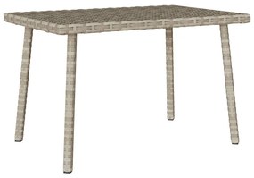 vidaXL téglalap polyrattan kerti dohányzóasztal 60x40x37cm